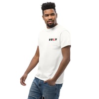 Image 5 of Ugly Glitch Pattern Unisex Tee- White/Black