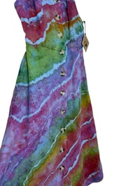 Image 6 of ♻️ UPCYCLED S Midi Dress in Rainbow Geode Ice Dye