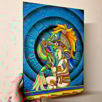Image 1 of Mayan hand painted canvas 