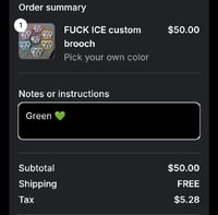 Image 2 of FUCK ICE custom brooch