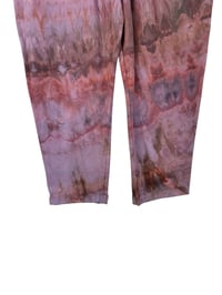 Image 4 of S/M Cotton Blend Knit Pocket Jumpsuit in Muted Warm Spiral Ice Dye
