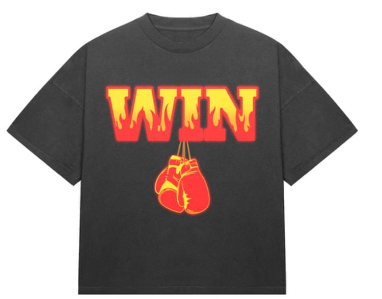 Image of THRILL BOXING WIN T-Shirt Charcoal