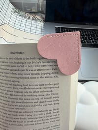 Image 2 of Leather Heart Corner Bookmark 