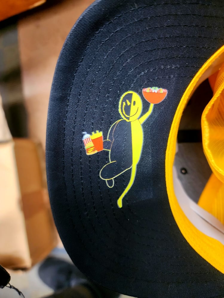 Image of Blk & Yellow "HardNOTImpossible" Trucker Snapbacks