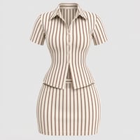 Image 2 of Boss Babe Pinstripe Set