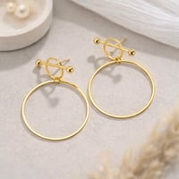 Image 3 of Alina Circle Drops