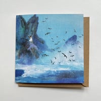 Image 4 of Coastal - Set of 5 'embroidered' Luxury Greetings Cards
