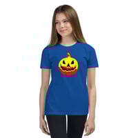 Image 10 of Youth Short Sleeve T-Shirt - Jack O Lantern Vintage Red Yellow