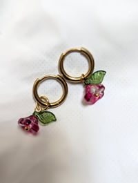 Boucles d'oreilles muguet rose