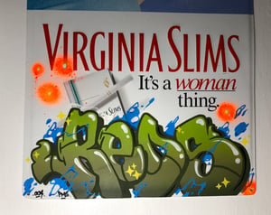 Image of Virginia Slims metal sign
