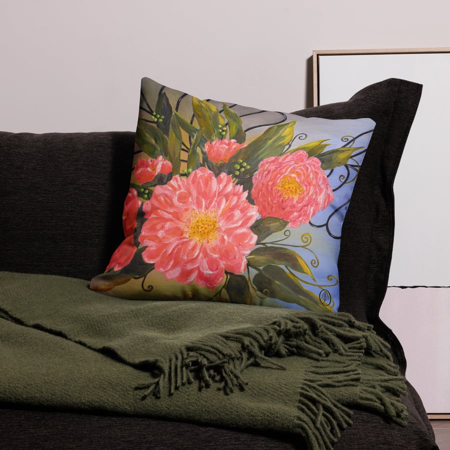 Image of Peonies Pillow