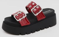 Image 3 of GLAZED PLATFORM SANDALS