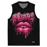 Image 1 of Trubledera Muah! Recycled unisex basketball jersey