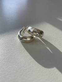 Image 2 of Extra Chunky Starburst Mini Hoops