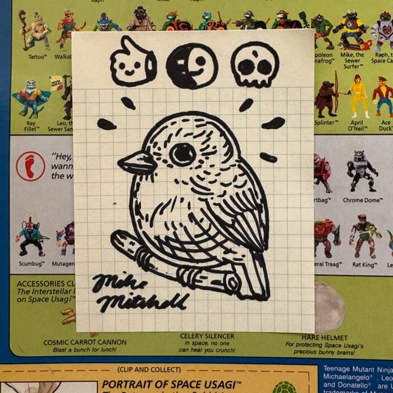 Image of Fat Bird Sharpie Sketch #54