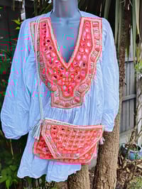 Image 10 of Cotton Neon Set-  tunic and bag- one off 
