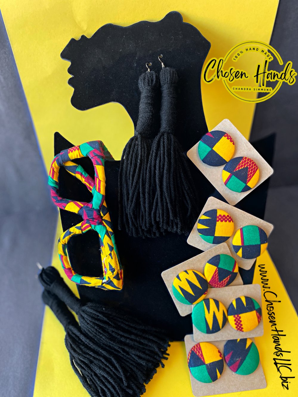 Image of Black Tassel Earrings