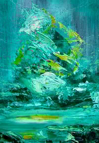 Image 1 of “Green eggs and ham” 2.0 oil on wood 5 x 7 inches 