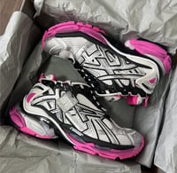 Image 1 of Silver/Pink Runners