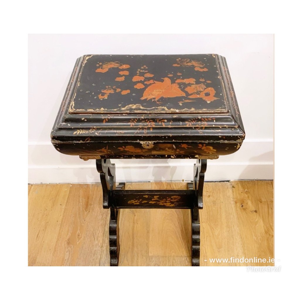 Antique chinoiserie games box/table
