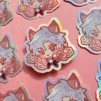 Image 6 of Love And Deepspace Holo Kitty Butler Stickers