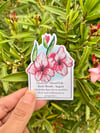 August Birth Month Flower Waterproof Vinyl Sticker 