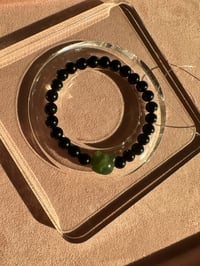Image 3 of Obsidian and cat ear bracelet 黑曜石猫头手链