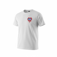 Image 1 of BNE Drippy Heart Tee (cream)