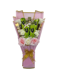 V cans bouquet