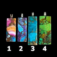 Image 1 of Turquoise Composite Necklace - 4 options (#10)