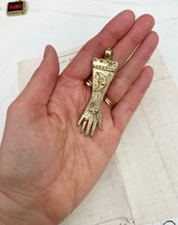 Image 3 of Brass Moon and Sun Glove Pendant