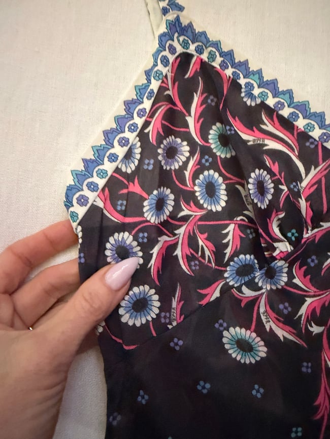 vintage Emilio Pucci black floral slip dress maxi
