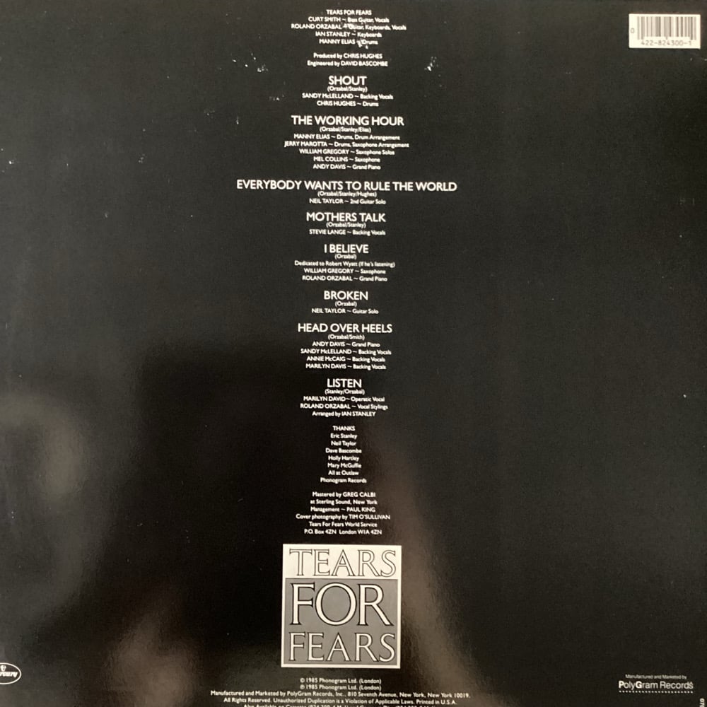 Tears For Fears - Songs From The Big Chair