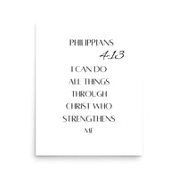 Image 4 of Philippians 4:13 I can do all things through Christ which strengthens me.  Paper Poster (NO FRAME)