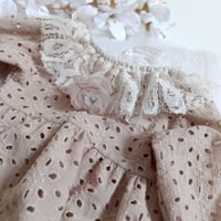 Image 2 of Boho newborn girls bodysuit | Bethany |beige | photoshooting clothes