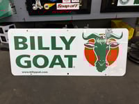 Image 2 of SIGNED Billy Goat Power Equipment Metal Sign (Double-Sided) 