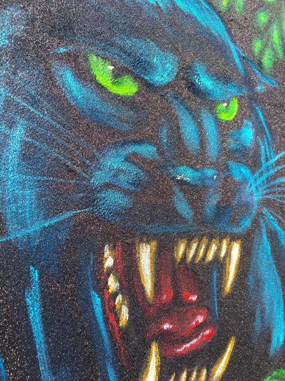 Black Panther Black Velvet Painting