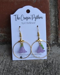 IN BLOOM lilac earrings round