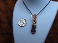 Image 3 of Deep blue flash Labradorite with blue crystal 