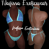 Image 1 of Adjustable Shiny Sequin Thong Sets 
