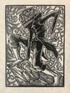 Okarun Block Print
