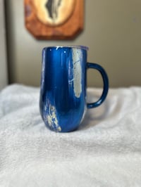 Image 2 of #36 16oz Blue Silver Cross Mug