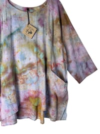 Image 3 of M Cotton Forager Top in Muted Watercolor Ice Dye