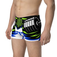 Image 3 of BOSSFITTED Neon Green and Blue Boxer Briefs