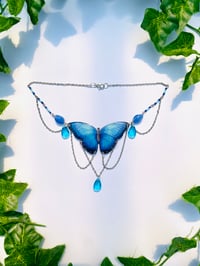 Image 1 of 🦋Morpho Butterfly Chocker🦋