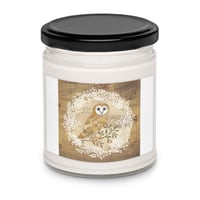 Image 4 of Scented soy candle with Holiday Owl