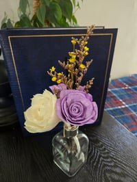 Image 4 of Roped White & Lilac Roses Floral Reed Diffuser