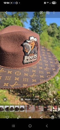 Image 2 of Fedora hat & 4 Stack Bracelets 