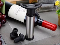 Image 1 of Wine Saver Vacuum Pump and Stoppers ( Set of 2) 