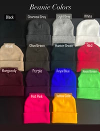 Image 4 of "BUILT for the BATTLE" Beanies (Color options in drop down menu)